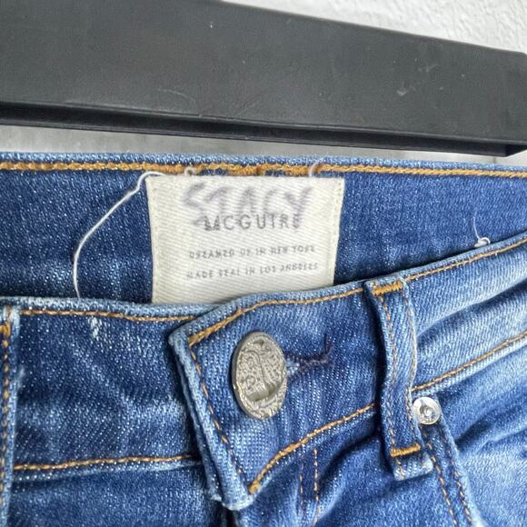 McGuire Womens Shorts Size 24 Denim Blue Cut Out Jean Dark Wash Casual - Picture 3 of 12